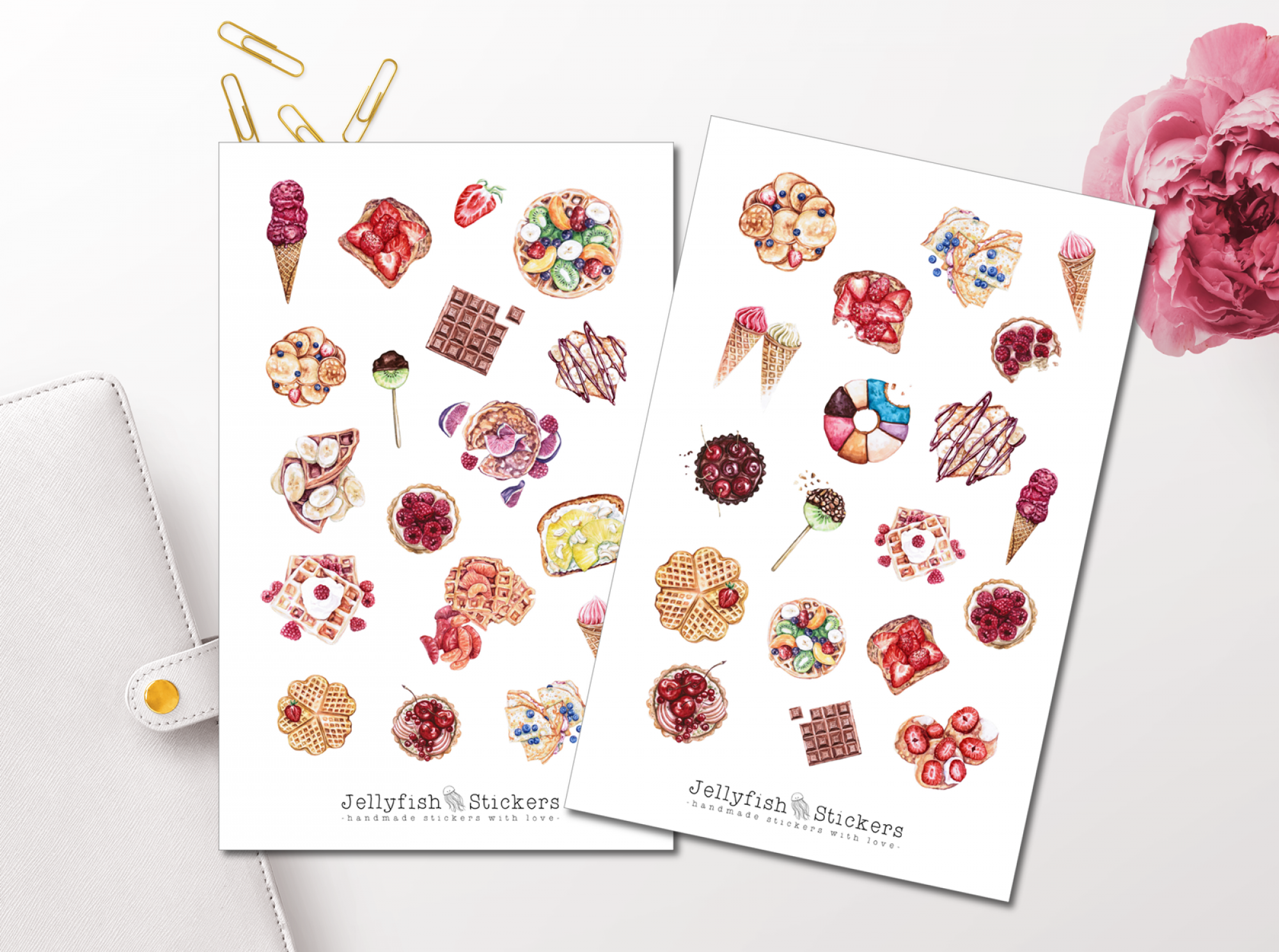 Waffles Stickers Set